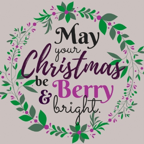 May your Christmas be Berry & bright.