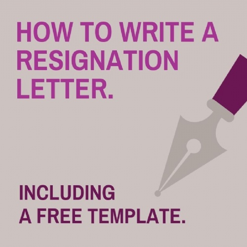 How to write a resignation letter.