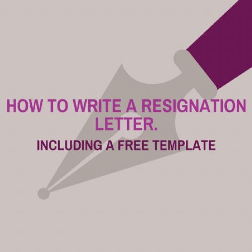How to write a resignation letter.